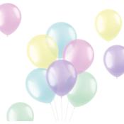 Latexballons halbtransparent 33 cm 10 Stück pastellfarben