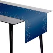 FOLAT Tischläufer Elegant True Blue 240 x 40 cm blau