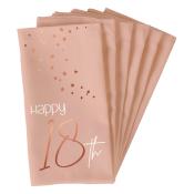 FOLAT Servietten Elegant Lush Blush Happy 18th 33 x 33 cm 10 Stück pink