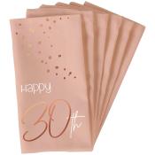 FOLAT Servietten Elegant Lush Blush Happy 30th 33 x 33 cm 10 Stück pink