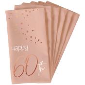 FOLAT Servietten Elegant Lush Blush Happy 60th 33 x 33 cm 10 Stück pink