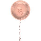 FOLAT Folienballon Elegant Lush Blush Happy 18th 45 cm roségold/transparent