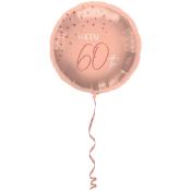 FOLAT Folienballon Elegant Lush Blush Happy 60th 45 cm roségold/transparent