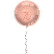 FOLAT Folienballon Elegant Lush Blush Happy 70th 45 cm roségold/transparent