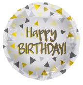 FOLAT Folienballon Happy Birthday 45 cm bunt
