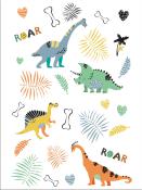 Kindertattoos Little Dino ca. 30 Stück bunt