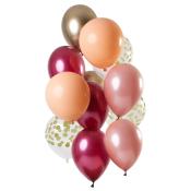 Latexballons Rich Ruby 30 cm 12 Stück mehrfarbig