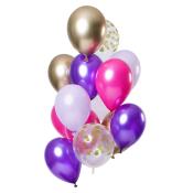 Latexballons Purple Posh 30 cm 12 Stück mehrfarbig