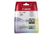 Canon Tintenpatronen-Multipack PG-510 / CL-511, schwarz + tricolor 