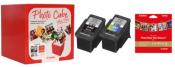 Rote Verpackung mit dem Aufdruck 'Photo Cube Value Pack'. Enthält zwei Druckerpatronen und Fotopapier.