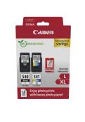 Canon Druckerpatronen-Paket. Enthält schwarze PG-540L und farbige CL-541XL Patronen. 50 Blatt glänzendes Fotopapier. 100% recycelbare Verpackung.
