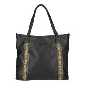 Shopper aus PU-Leder 41 x 13 x 37 cm schwarz