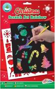 GRAFIX Kratzbild Christmas Scratch Art Rainbow