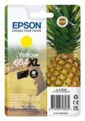Gelbe Tintenpatrone von Epson. Verpackung zeigt eine Ananas und enthält 4ml Tinte.
