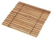 Bambusmatte aus schmalen Streifen. Eignet sich als Unterlage für Badezimmer oder Sauna.