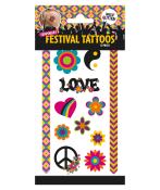 Sticker Tattoos Festival 20 x 10 cm bunt