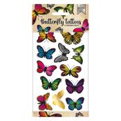 Sticker Tattoos Schmetterlinge 20 x 10 cm bunt