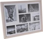 Bilderrahmen für 8 Fotos natur