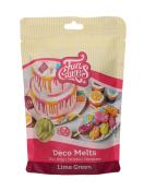 Verpackung von Deco Melts in Limettengrün. Geeignet zum Dippen, Drizzeln und Dekorieren von Backwaren.