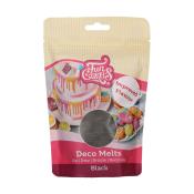 Tüte mit Deco Melts in schwarz. Für das Dekorieren von Kuchen und Süßigkeiten.