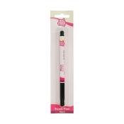 Schwarzer Lebensmittelstift in einer Verpackung. Stift hat eine feine Spitze zum Schreiben.