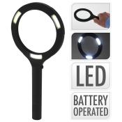 Lupe mit integrierter LED-Beleuchtung batteriebetrieben schwarz