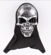 Totenkopf-Maske 16,5 x 24 cm silber