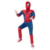 Kinderkostüm Spider-Man Deluxe mit eingenähten Muskeln Größe M rot/blau