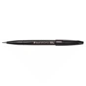 PENTEL Brush Sign Pen Faserschreiber mit flexibler Pinsel-ähnlicher Spitze pigmentschwarz