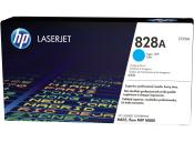Schwarze Verpackung für einen HP LaserJet Imaging Drum. Auf der Vorderseite sind die Farben und die Modellnummer 828A deutlich sichtbar.