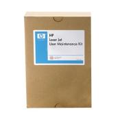 Braune Verpackung mit blauer Beschriftung. Enthält ein Benutzerwartungskit für HP Laser Jet Drucker.