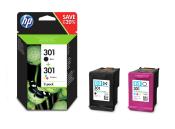 HP Tintenpatronen Multi-Pack  Nr.301 (N9J72AE), schwarz + tricolor 