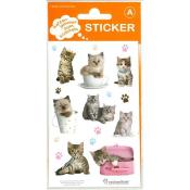 Sticker Katzen, 3 Blatt 