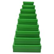 Geschenkkarton mit Deckel Uni 16 x 11,5 x 4,5 cm rechteckig 1 Stück grün
