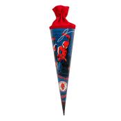 Schultüte Spiderman 70 cm mit Filzverschluss blau/rot