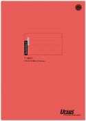 Rotes Spaltenbuch im DIN A4 Format. 40 Blatt, 3 Spalten.