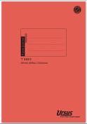 Rotes Kassenjournal im DIN A5 Format. 40 Blätter mit 3 Spalten.