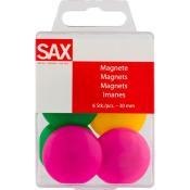 SAX Magnete Ø 3 cm 6 Stück mehrfarbig