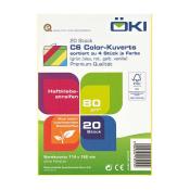 ÖKI Kuvert C6 mit Haftstreifen 5 Farben sortiert 20 Stück 