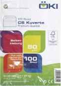 Packung mit 100 C6 Kuverts. Selbstklebend, aus nachwachsenden Rohstoffen.