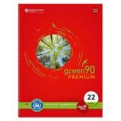 URSUS Green Premium Collegeblock A4 80 Blatt 5mm kariert