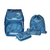 SCHNEIDERS Schultasche Ergojet Camo Blue 9-teilig blau
