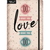 Notizbuch Do what you love... A5 192 Seiten blanko pink