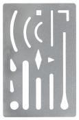 Radierschablone aus Stahl, 9x6 cm 