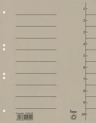 Trennblatt in beige mit horizontalen Linien. Rechts eine Skala von 1 bis 10. Drei Löcher für Ordner. Barcode unten.