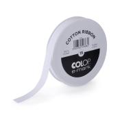 Weißes Baumwollband auf einer Rolle. Breite 15 mm, Länge 25 m.