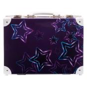 Handarbeitskoffer Stars ca. 33 x 11 x 24 cm violett