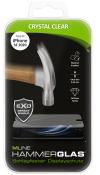 Displayschutz für iPhone SE 2020. Transparent mit Hammer-Symbol für Schlagfestigkeit.