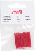 STAFIL Färbewachs 3 Stück rot