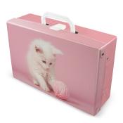 Handarbeitskoffer Babykatze rosa